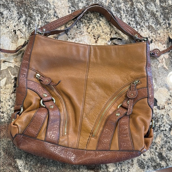 Etienne Aigner Brown Leather Shoulder Bag - Picture 1 of 3
